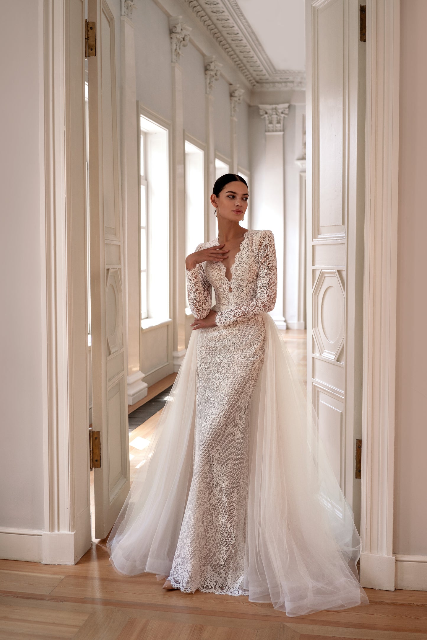 DIDIAN Modern Lace Wedding Dress