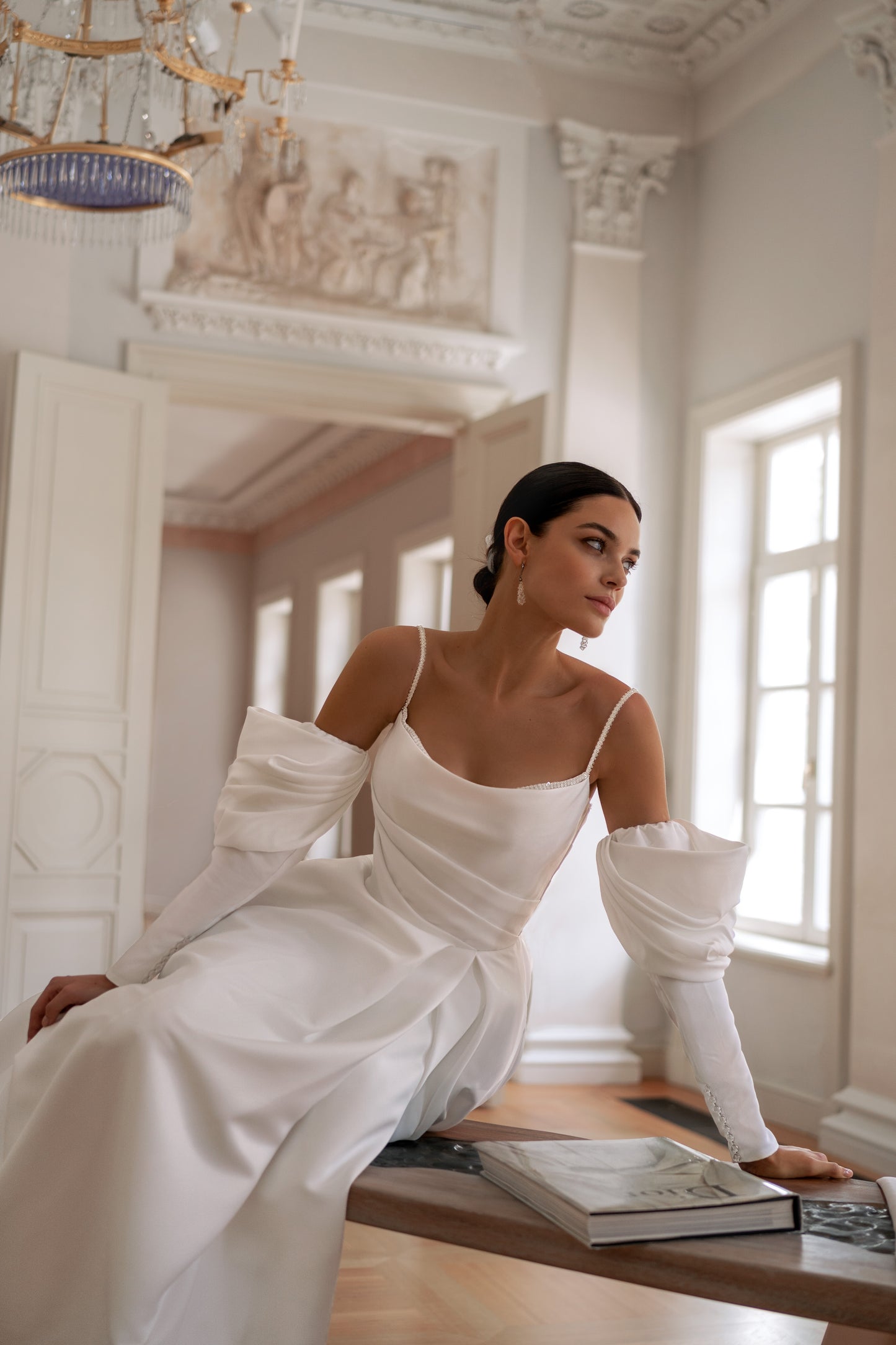 GREIDA Satin wedding dress