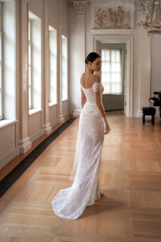 MALKA Mermaid mežģīņu kāzu kleita