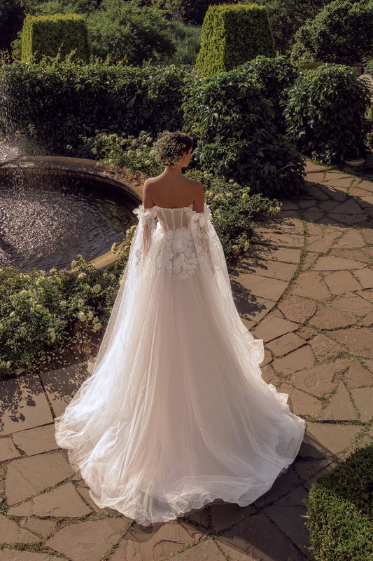 MILAVA Princess Fairy 3D Floral Wedding dress