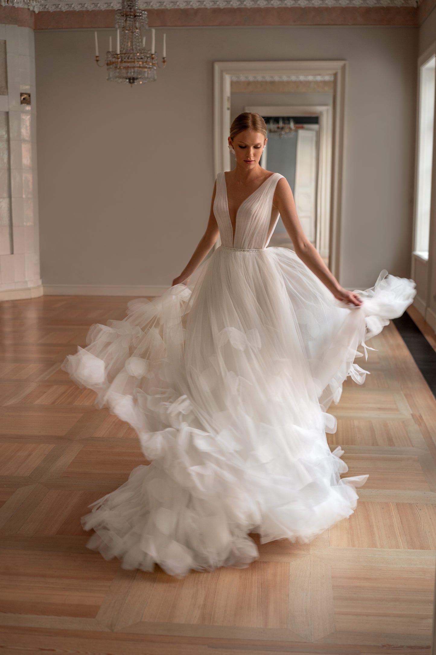 OZA Romantic 3D Flower Wedding Dress