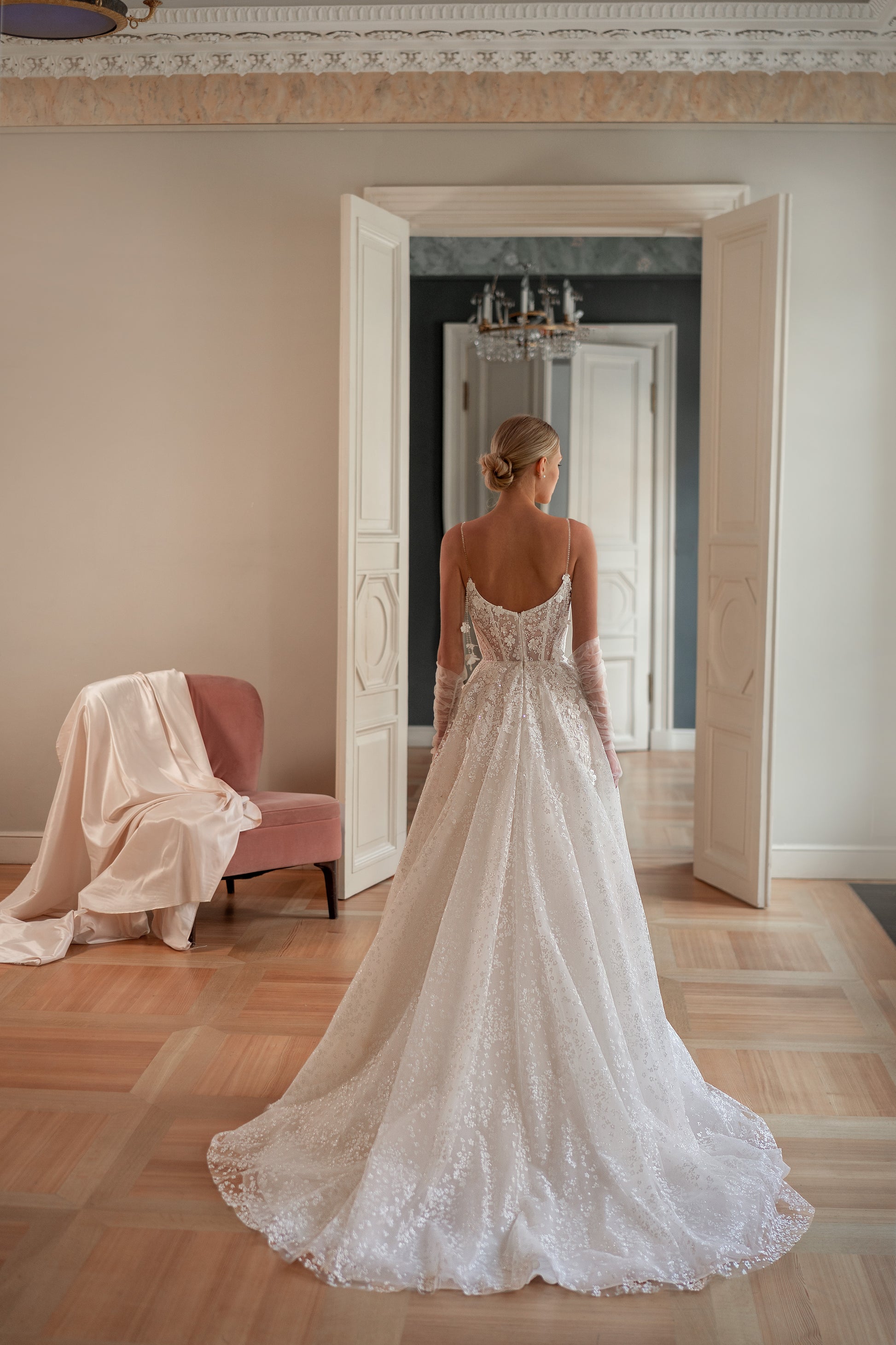 3d lace wedding dress Boho Wedding Gowns Sweetheart Neck 3D Lace Wedding Dresses TN317 US16 / Ivory
