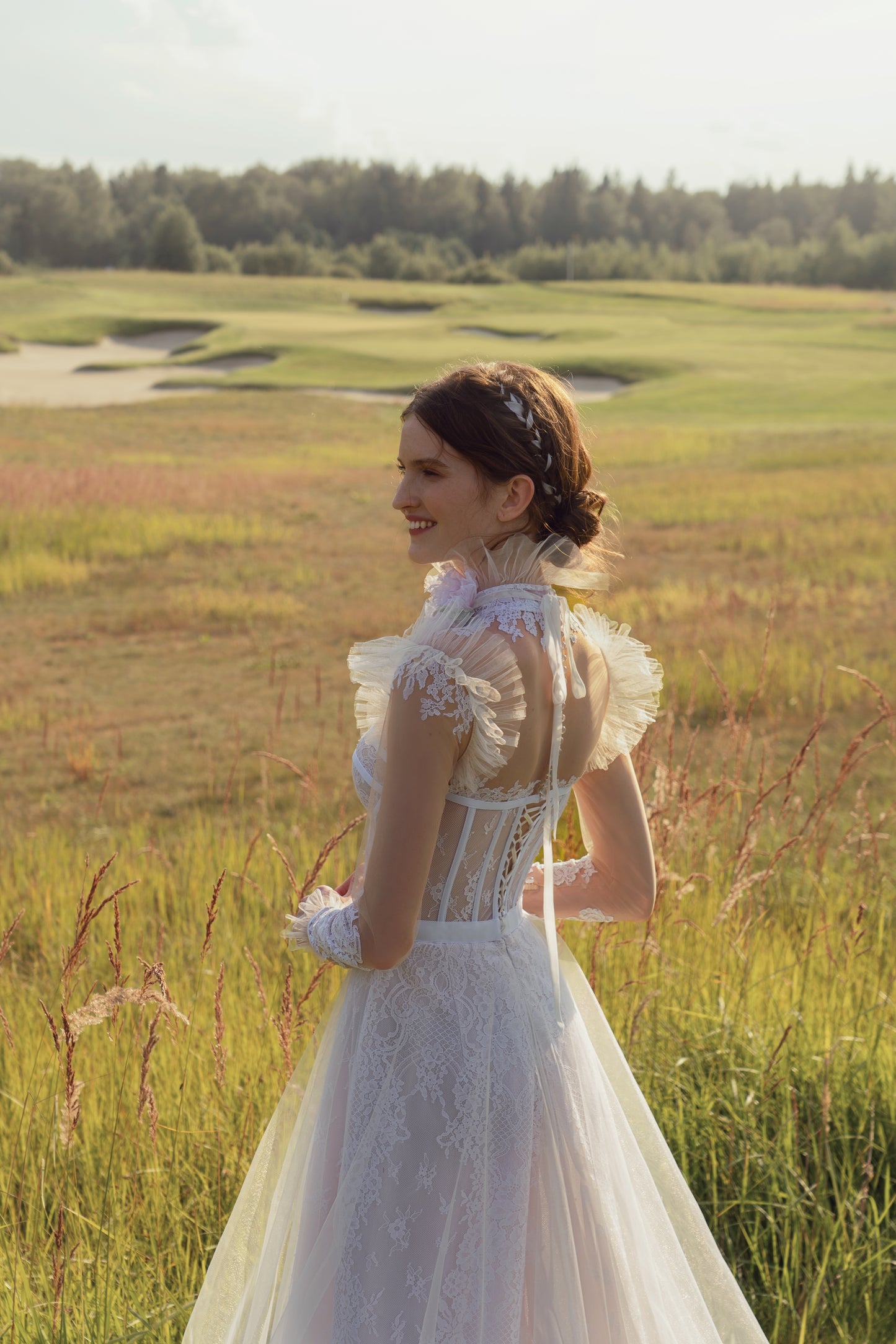 CRISTALIA- Unusual Ruffles Wedding Dress