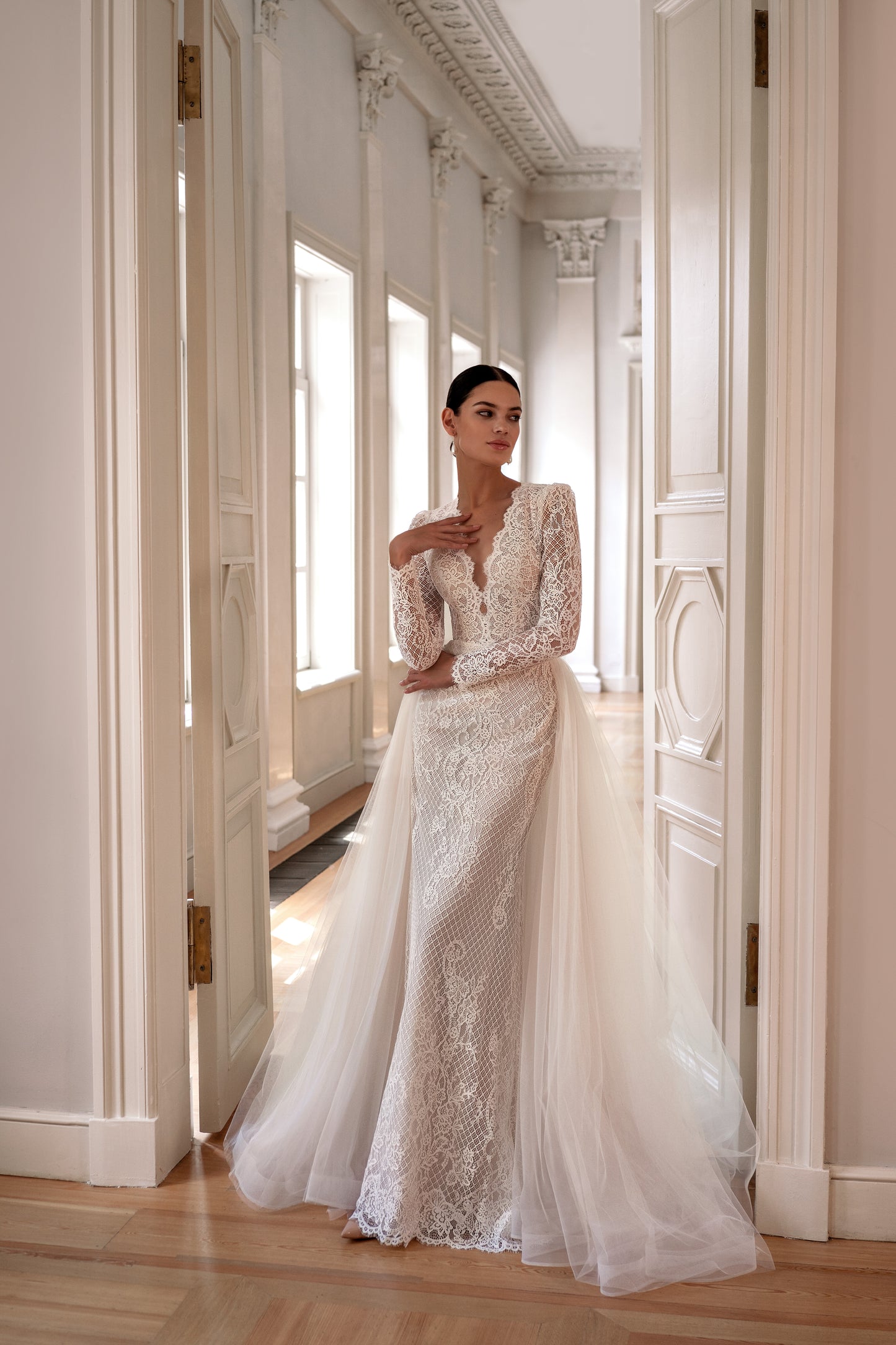 DIDIAN- Modern Lace Wedding Dress