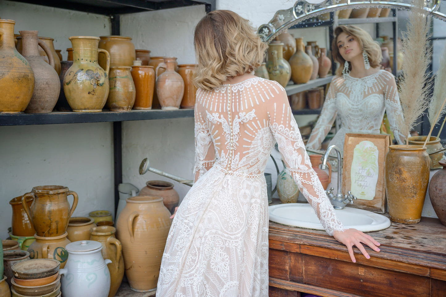 EROS- Rustic Lace Wedding Dress