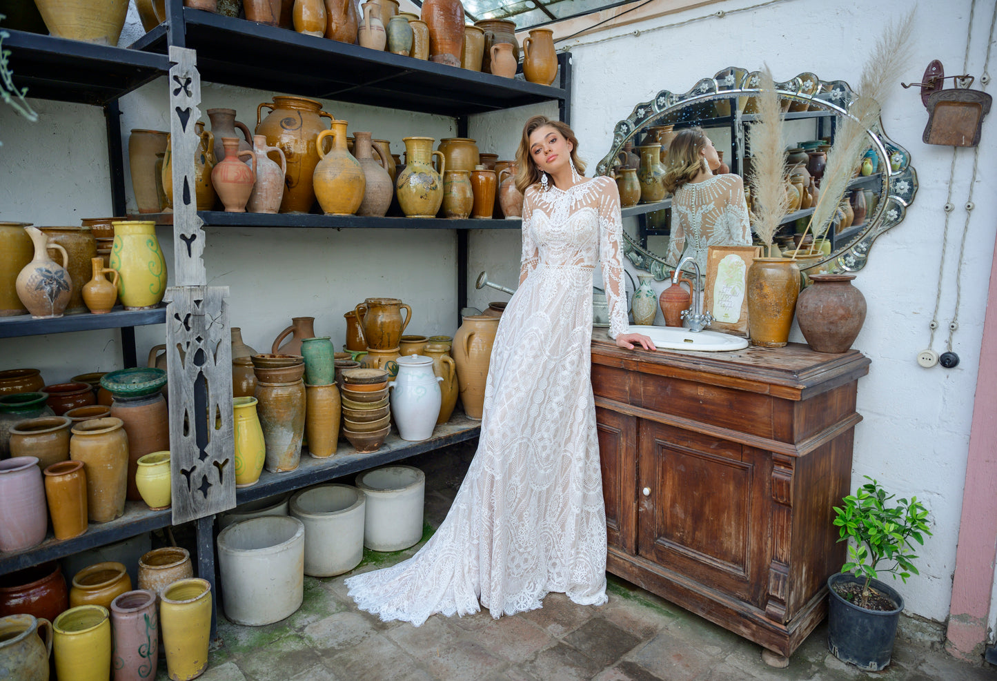 EROS- Rustic Lace Wedding Dress