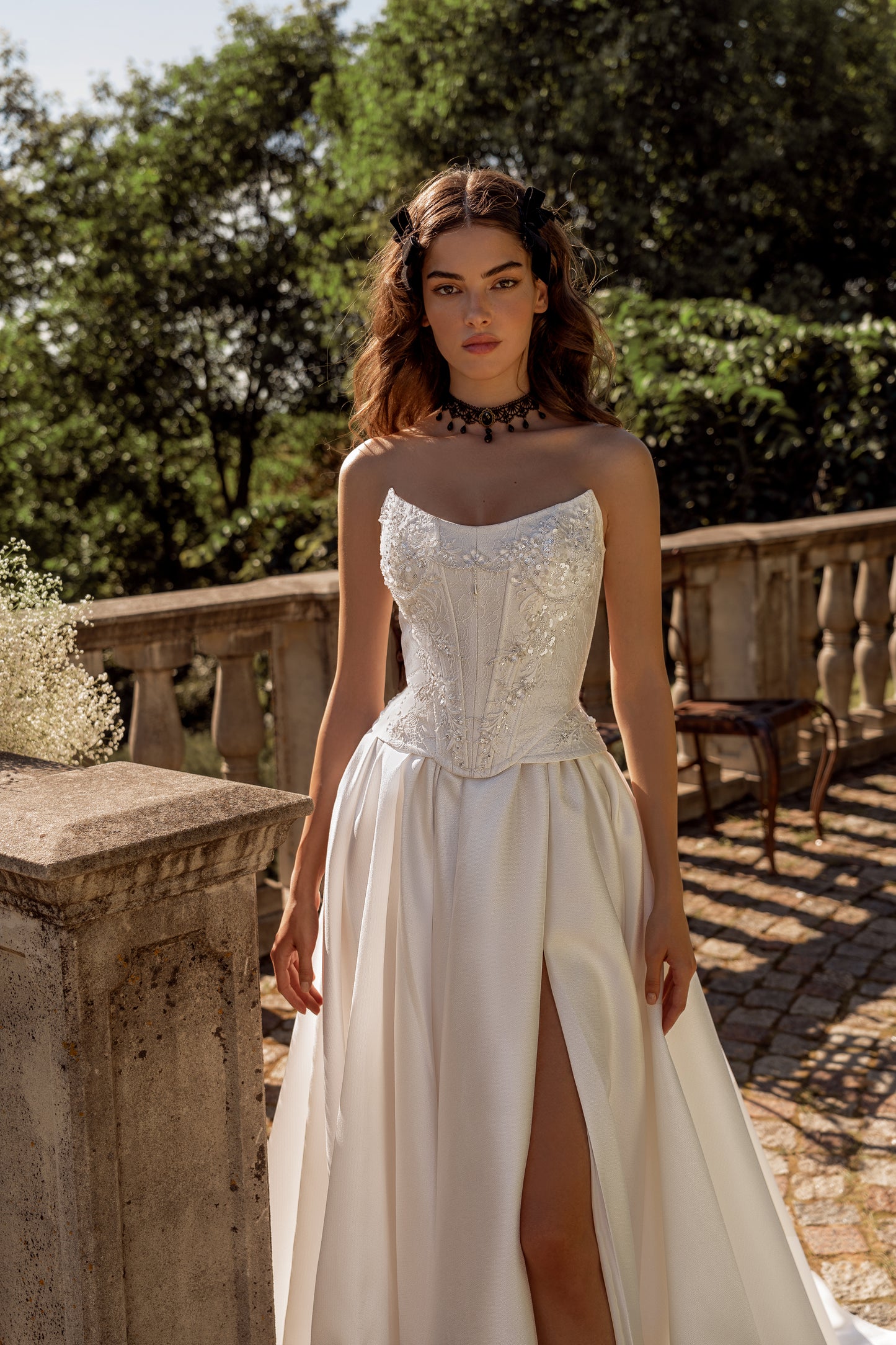 IMPERIA- Elegant satin wedding dress