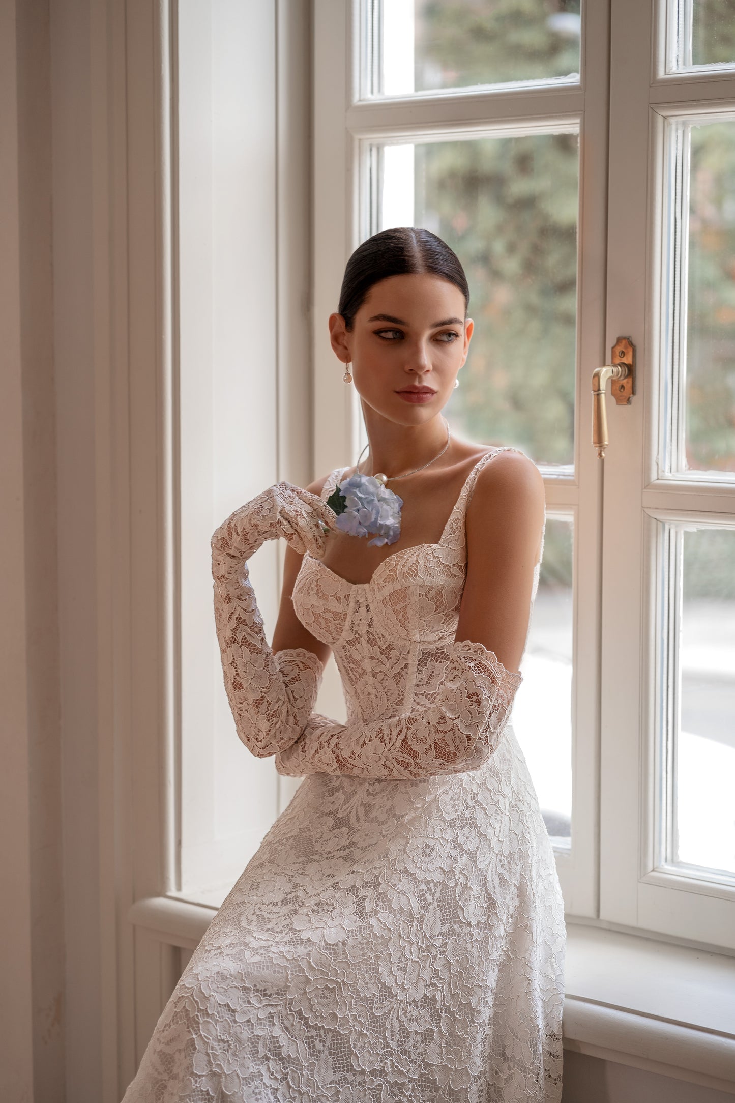 KAPRIS Lace Wedding Dress with Corset Top FIORE KAPRIS Lace Wedding Dress with Corset Top FIORE