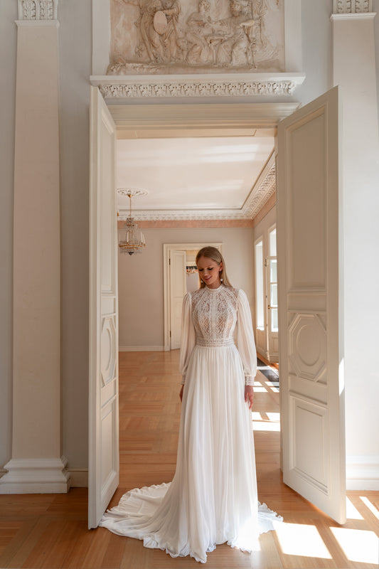 LIVIAN- Chiffon Wedding Dress